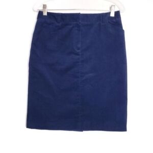 Brooks Brothers 346 Navy Blue Stretch Corduroy Skirt Women's Size 6
